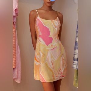 PacSun LA Hearts Marble Print Dress